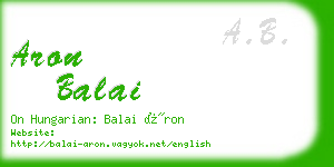 aron balai business card